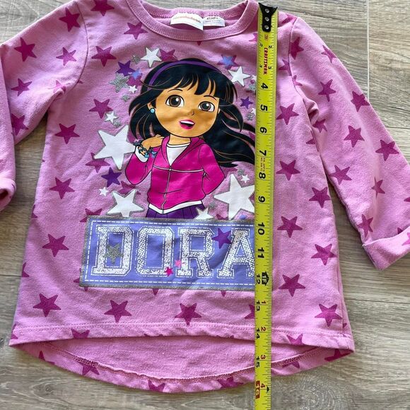 Nickelodeon Toddler Girls Dora the Explorer 4T Long Sleeve Shirt Pink Retro Y2K - Picture 5 of 6